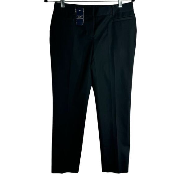 NWT Brooks Brothers Natalie Fit Pants Womens Black Mid Rise Stretch New size 2P - Picture 1 of 5